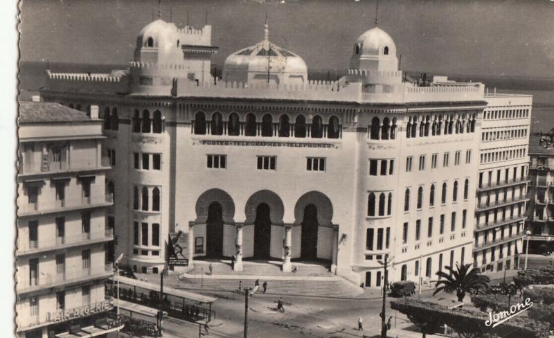 Algeria Alger hotel des postes photo postcard