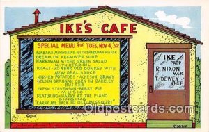 Ike's Cafe Unused small indentation in card, corners are square