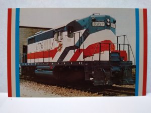 Railroad Postcard Train Railway Chicago & Northwestern Locomotive Patriotic 1776