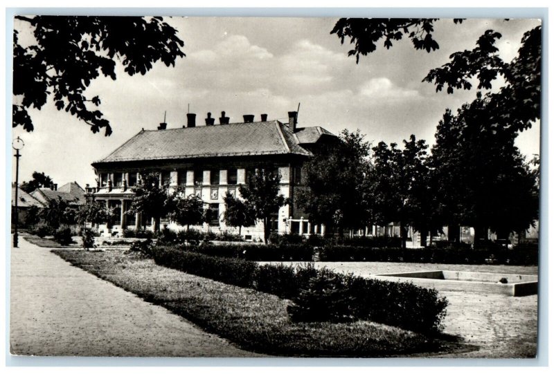 c1930's VAC Park Details Post Office Hungary Posted RPPC Photo Postcard