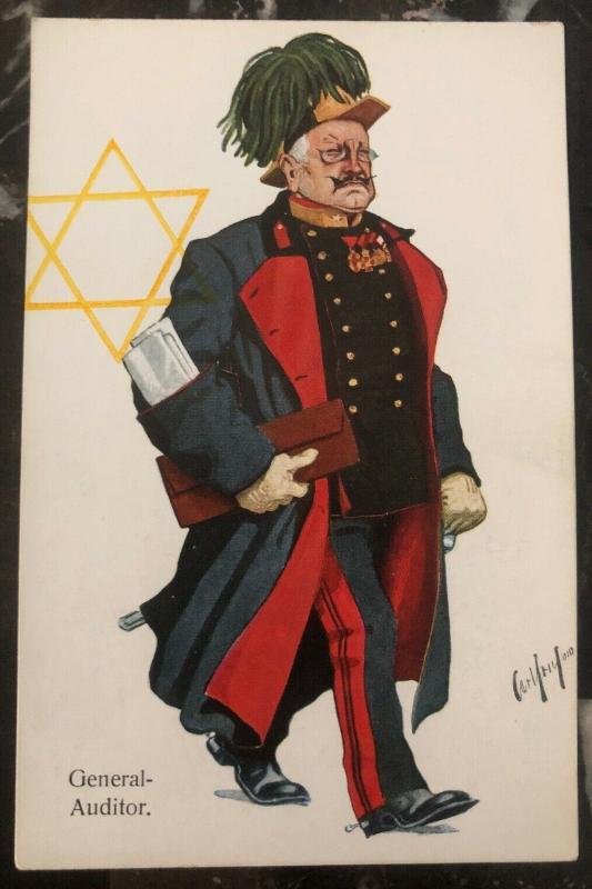 1938 Germany Mint Postcard Eternal Jew Museum Exhibit The General Auditor 