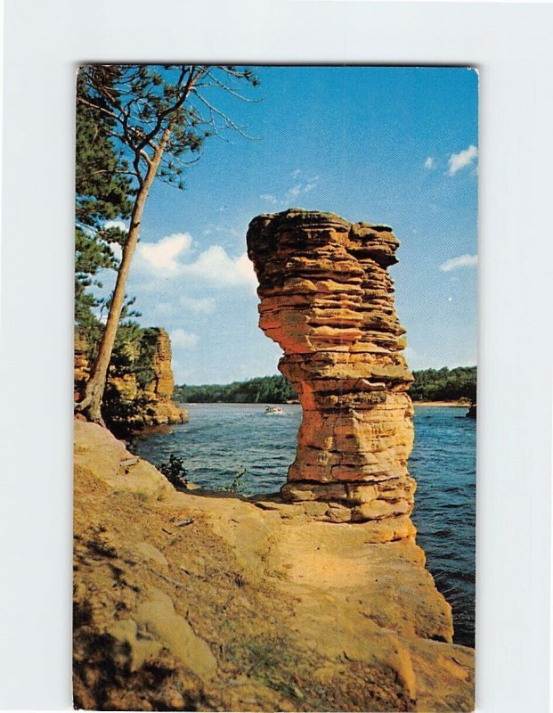 Postcard Chimney Rock, Dells of the Wisconsin River, Wisconsin Dells, Wisconsin