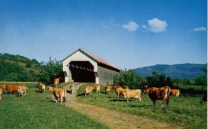 VT - Cambridge. Covered Bridge on E. Gates Farm