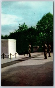 Military~Tomb of Unknown Soldier Arlington Virginia~Vintage Postcard