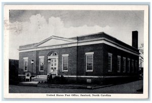 c1945 United States Post Office Sanford North Carolina NC Vintage Postcard 