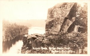 Vintage Postcard Pulpit Rock Interstate Park Landmark Taylor's Falls MN RPPC