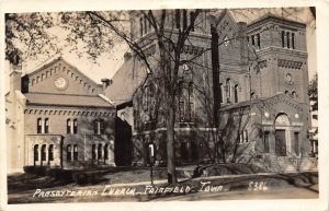 G27/ Fairfield Iowa RPPC Postcard c40s Presbyterian Church 5