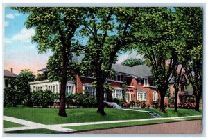 Zona Gale Breese Home Exterior Street Scene Portage Wisconsin WI Postcard 