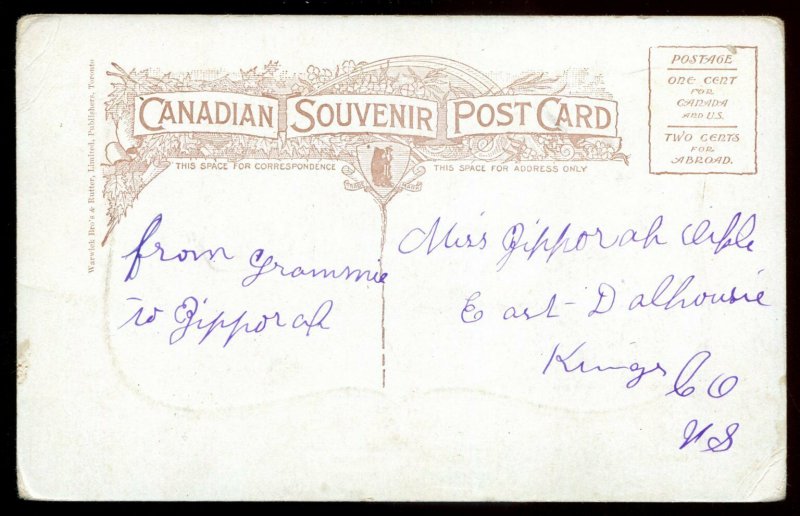 h3926 - HALIFAX NS Postcard 1910s Melville Island. Patriotic Beaver Maple Leaf