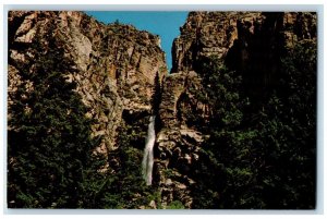 The Five Springs Falls Mountain View Waterfalls Sheridan And Lovell WY Postcard 