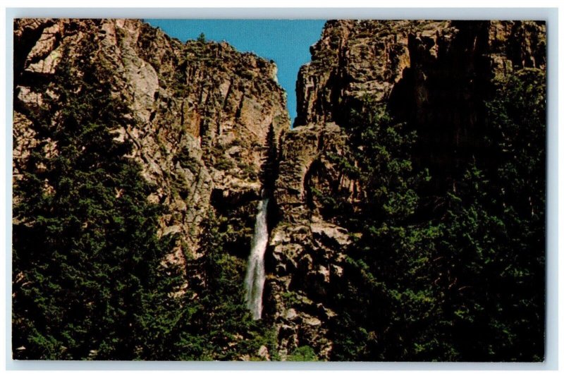 The Five Springs Falls Mountain View Waterfalls Sheridan And Lovell WY Postcard 