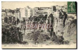 Old Postcard Constantine Medersa and Rhummel