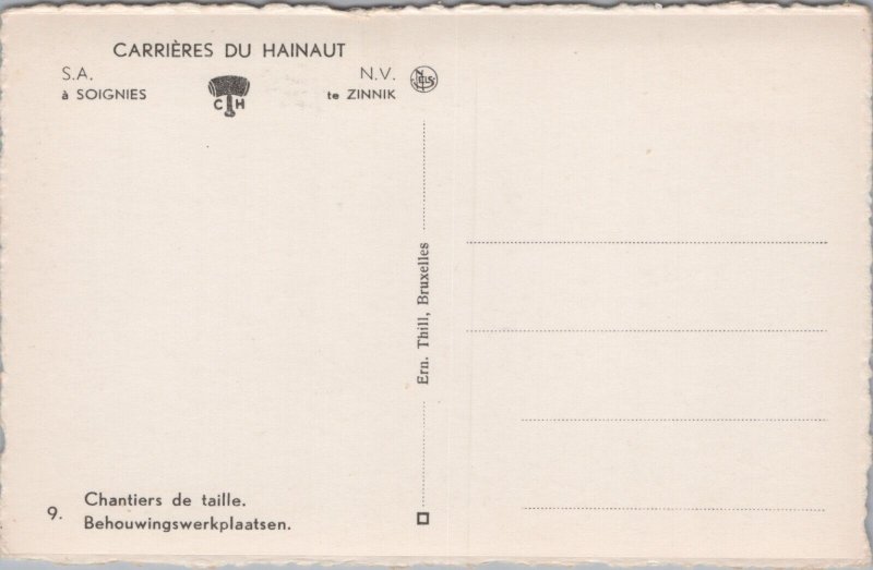 Belgium Soignies Carrieres Du Hainaut Zinnik Vintage Postcard 09.10