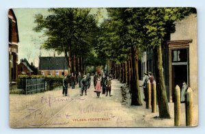 Velzen Voorstraat street scene Netherlands 1909 Postcard