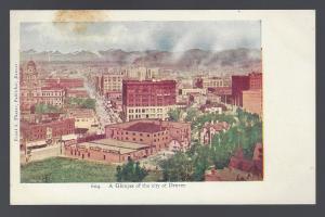 A Glimpse of the City of Denver. Undivided Back Frank S. Thayer Postcard