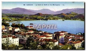 Old Postcard Corsica Ajaccio Corsica The head of the Gulf and the mountains