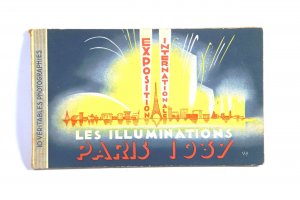 1937 Paris Exposition Photo Postcard Booklet 10 Veritables Photographies 6X3.5