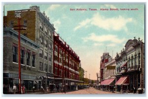 c1910 Alamo Street Horse Carriage San Antonio Texas TX Antique Postcard