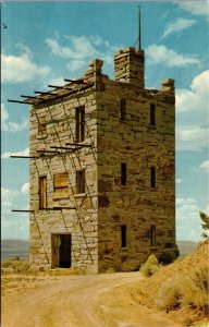 Postcard Stokes Castle in Austin, Nevada