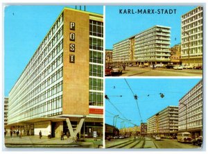 c1950's Karl-Marx-Stadt Post Multiview Road of Nations Chemnitz Germany Postcard