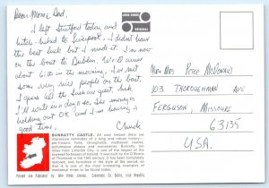 Bunratty Castle Co. Clare IRELAND 4x6 Postcard