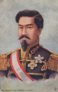 His Majesty The Emperor Meiji Of Japan in War Old Postcard