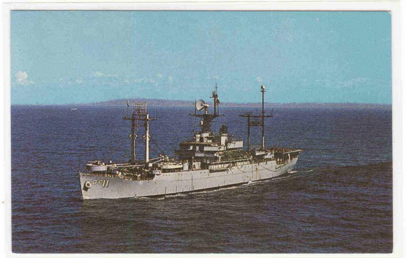USS Eldorado Amphibious Flagship war ship US Navy postcard