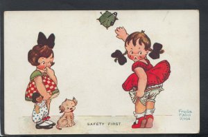 Artist Postcard - Children - Freda Mabel Rose - Safety First - Used - RS20429