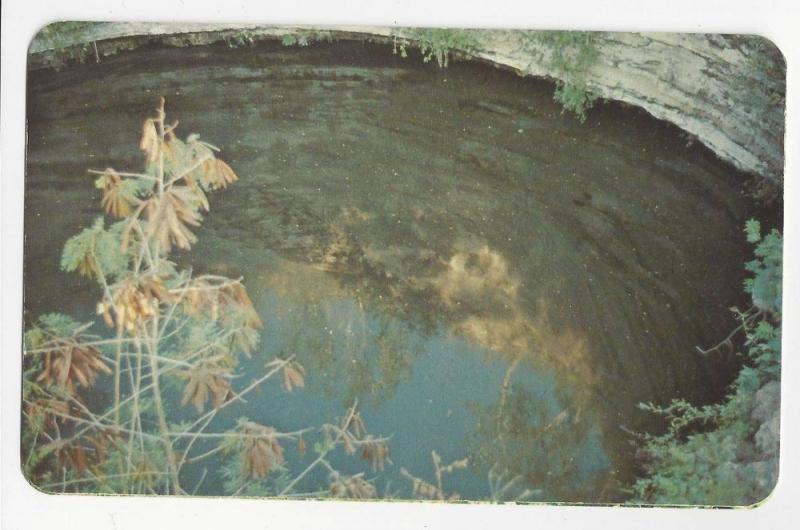 Mexico Chichen Itza The Sacred Well Yucatan Vintage Postcard