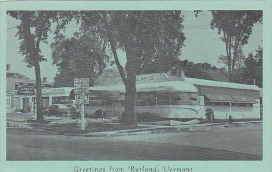 Lindholm's Diner and Texaco Gas Station Greetings From Rutland Vermont