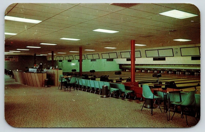 Colorado Springs CO~Ute Lanes~Brunswick Bowling Alley Interior~Ash Trays~1960s  