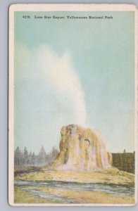 Lone Star Geyser, Yellowstone National Park, Wyoming, Antique HHT Co. Postcard