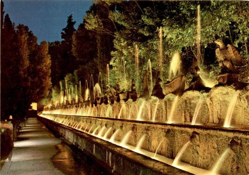 Tivoli, Italy, Villa d'Este, Hundred Fountains, Le Cento Fontane Postcard