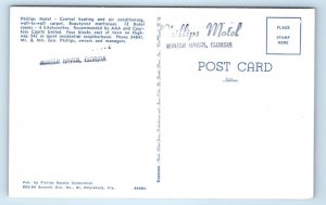 WINTER HAVEN, Florida FL~ Roadside PHILLIPS MOTEL 1960s George Phillips Postcard