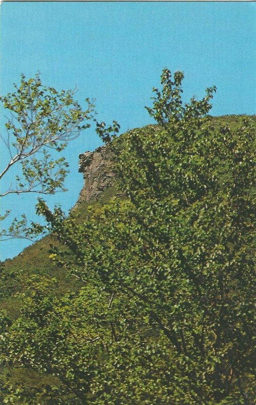 VTG postcard of the Old Man of the Mountain, Franconia, New Hampshire