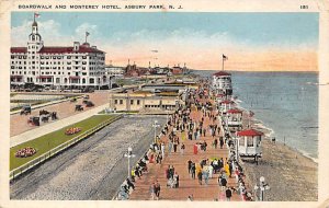 Boardwalk and Monterey Hotel Asbury Park, New Jersey NJ