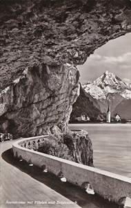 Switzerland Axenstrasse mit Fluelen und Bristenstock 1946 Photo