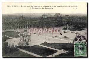 Old Postcard Paris Panorama of the New Louvre Arc de Triomphe du Carrousel an...