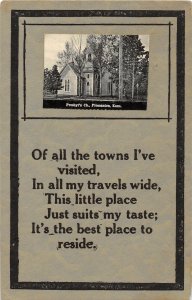 G23/ Pleasanton Kansas RPPC Postcard 1913 Presbyterian Church