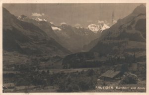 Vintage Postcard 1926 Frutigen Balmhorn Und Altels Switzerland RPPC Photo