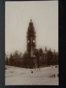 WW1 Yorkshire SHEFFIELD Town Hall c1917 RP Postcard by Salisbury Ball