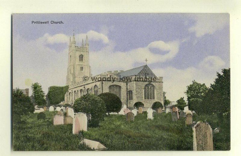 cu1741 - Prittlewell Church , Essex - postcard