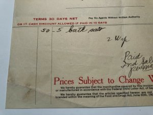 1920s Independent SALT COMPANY Red Cross Table Salt NEW YORK Bill Letterhead