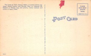 Seligman Arizona Ted's Fountain and Trading Post Coke Sign Postcard AA98083