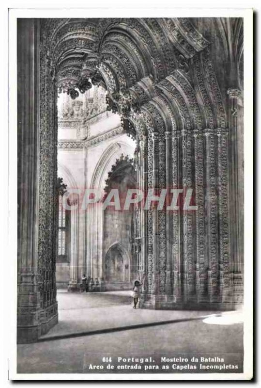 Modern Postcard Portugal Mosteiro da Batalha Arco de entrada para as Capelas ...