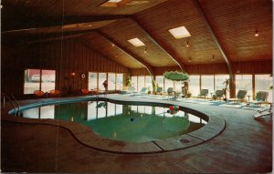 Enclosed Year Round Swimming Pool Sweden House Lodge Rockford IL Postcard PC416