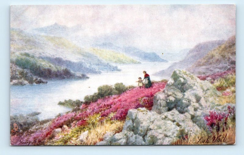 Tuck Aquarette~ Loch Voil Perthshire Scotland UK signed H. B. Wimbush Postcard