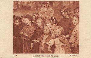 J Geoffrey Le Public Non Payant Au Guignol Painting Postcard