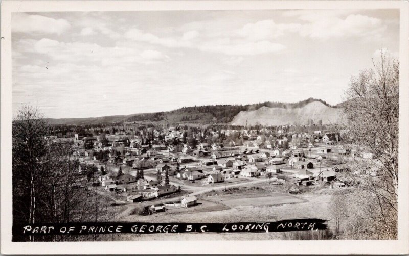 Prince George BC Looking North Unused Real Photo Postcard H25 