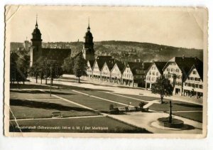 401638 GERMANY Freudenstadt market place 1938 year RPPC to UK